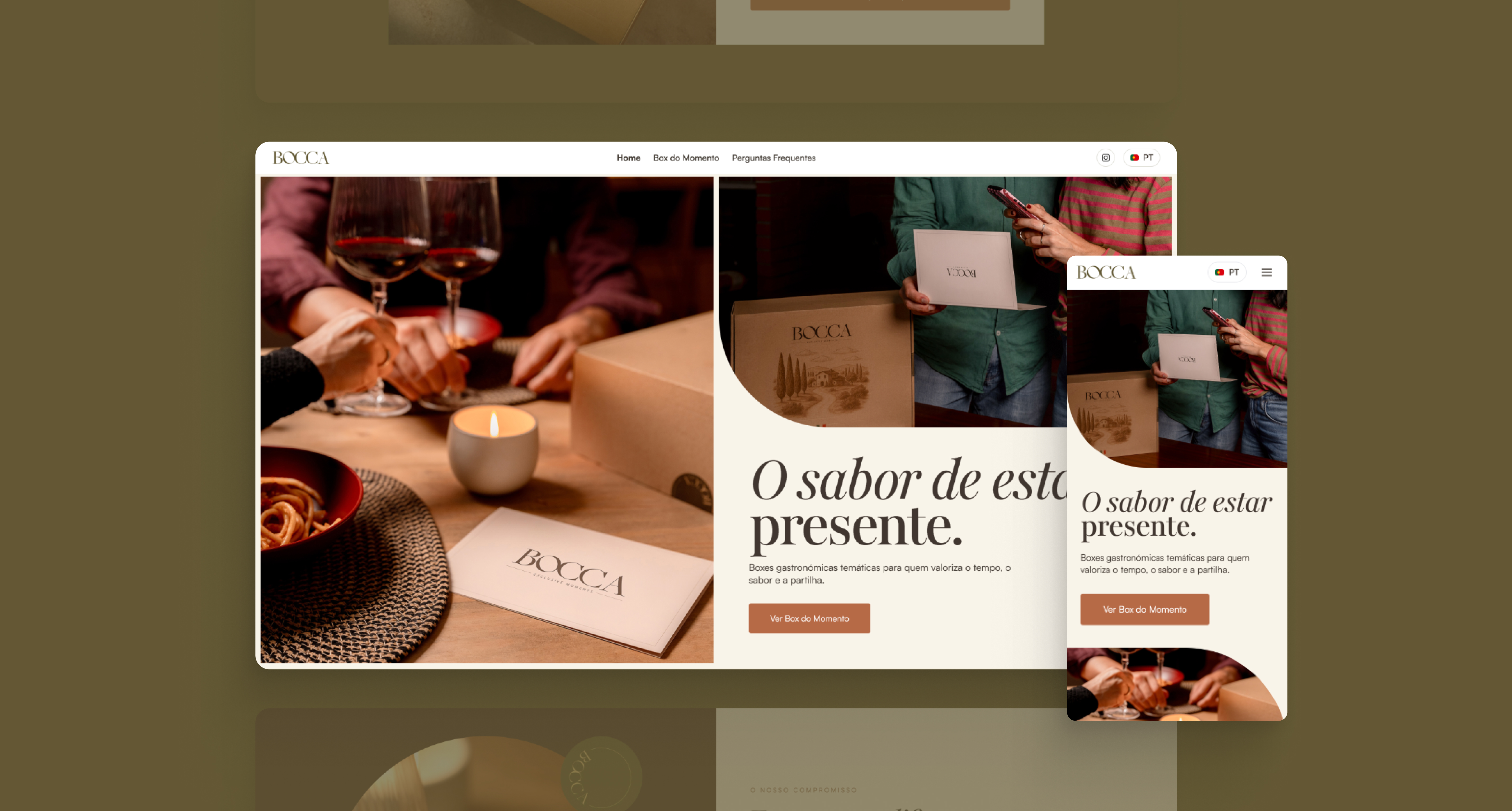 Bocca homepage digital experience